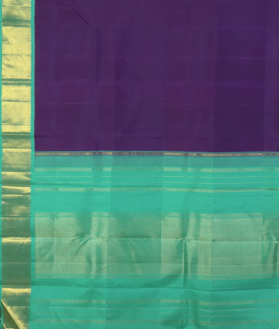 Purple Handwoven Kanjivaram Silk Saree T4656734