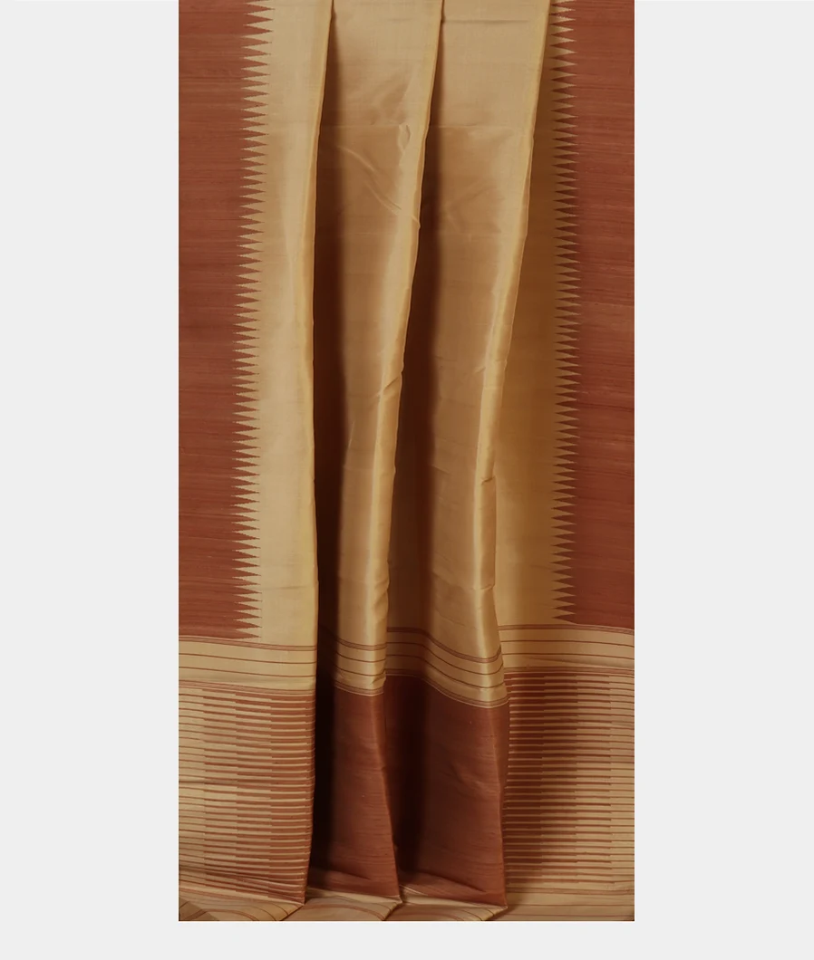Beige Handwoven Kanjivaram Silk Saree T4742322