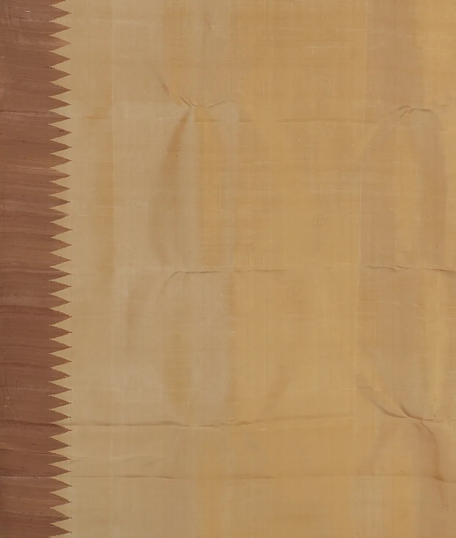 Beige Handwoven Kanjivaram Silk Saree T4742323