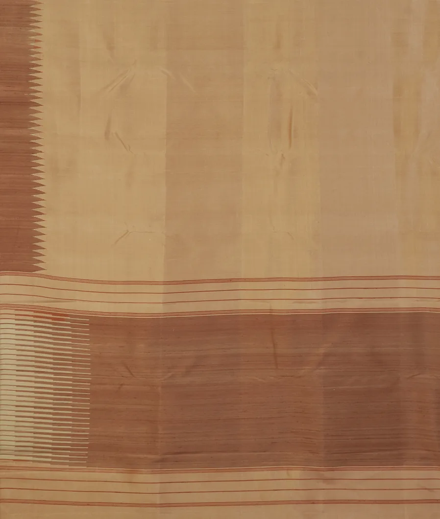 Beige Handwoven Kanjivaram Silk Saree T4742325