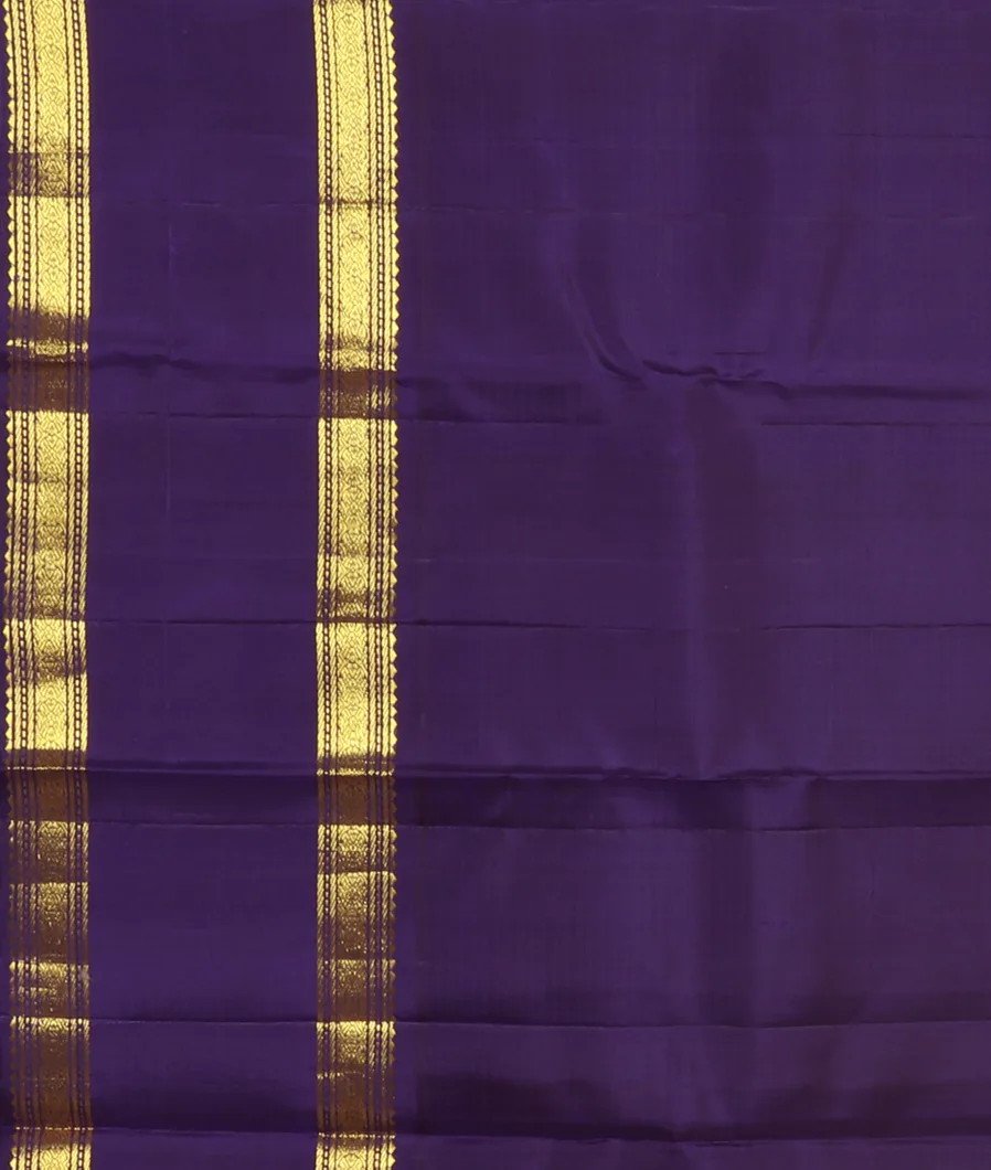 Green And Yellow Handwoven Kanjivaram Silk Saree&nbsp;T4654383