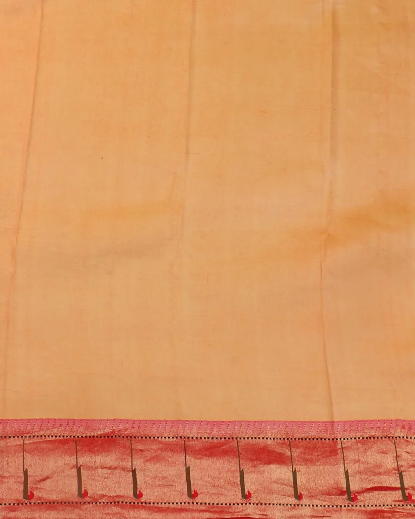 Peach Paithani Silk Saree T4581443