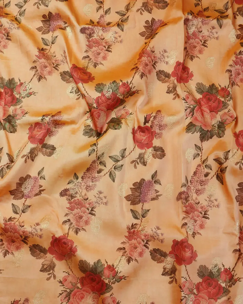 Peach Paithani Silk Saree T4581444