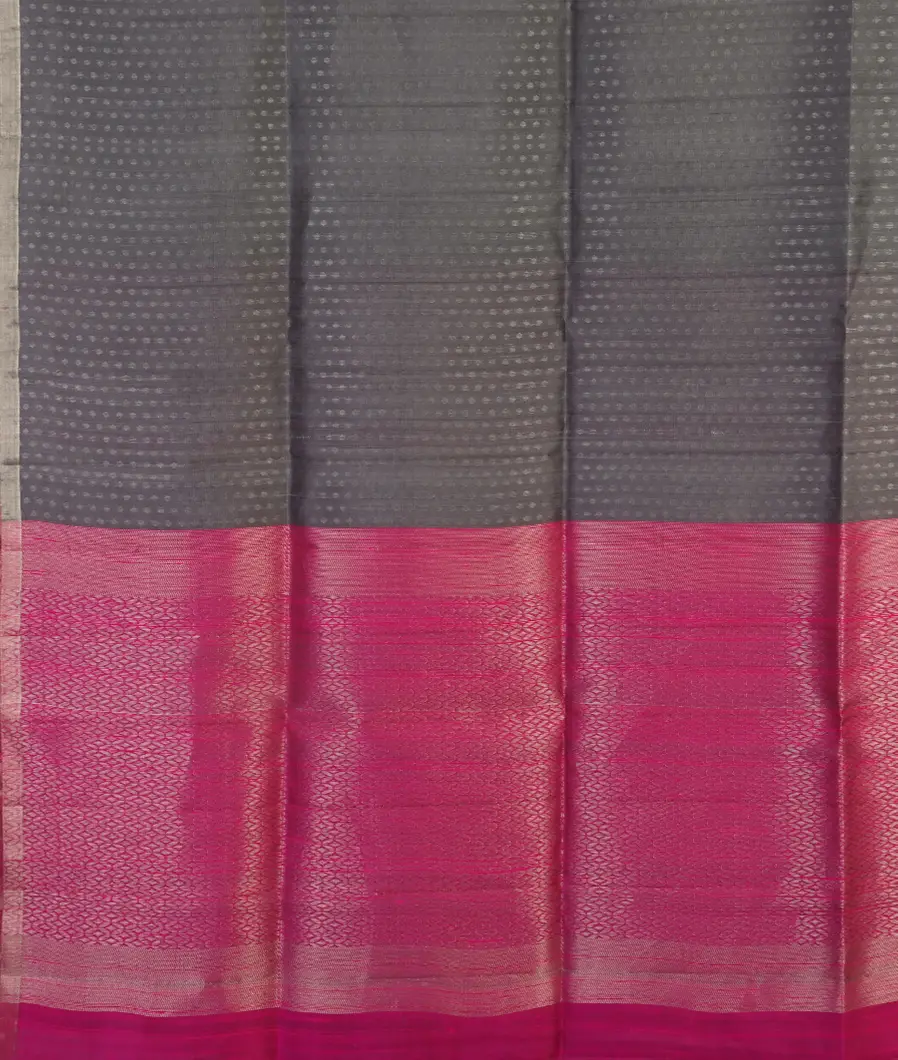Grey Woven Raw Silk Saree T4723774