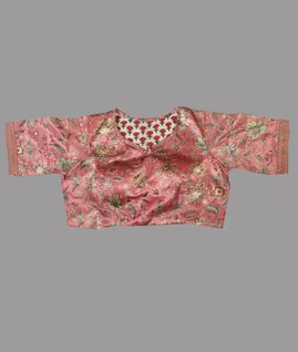 Pink Kora Organza Embroidery Saree T4739563