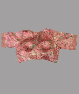 Pink Kora Organza Embroidery Saree T4739564