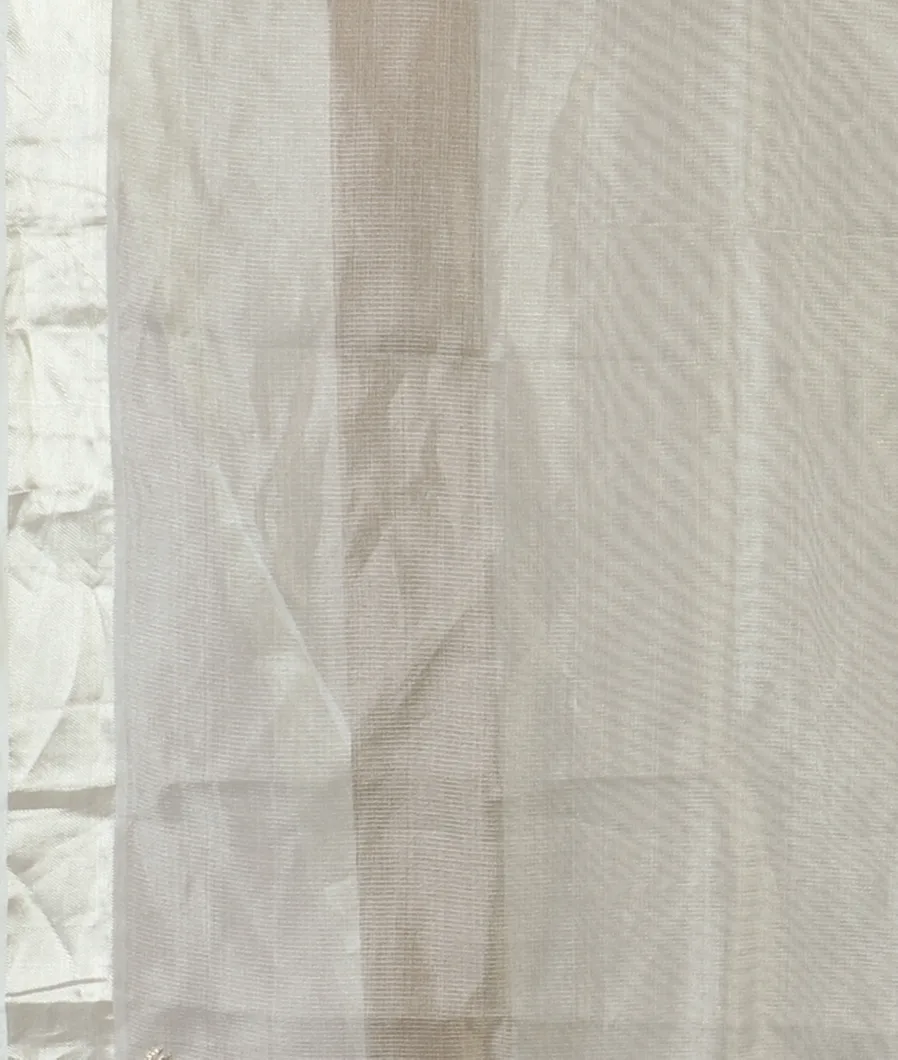 Silver Tissue Kota Embroidery Saree T4654823