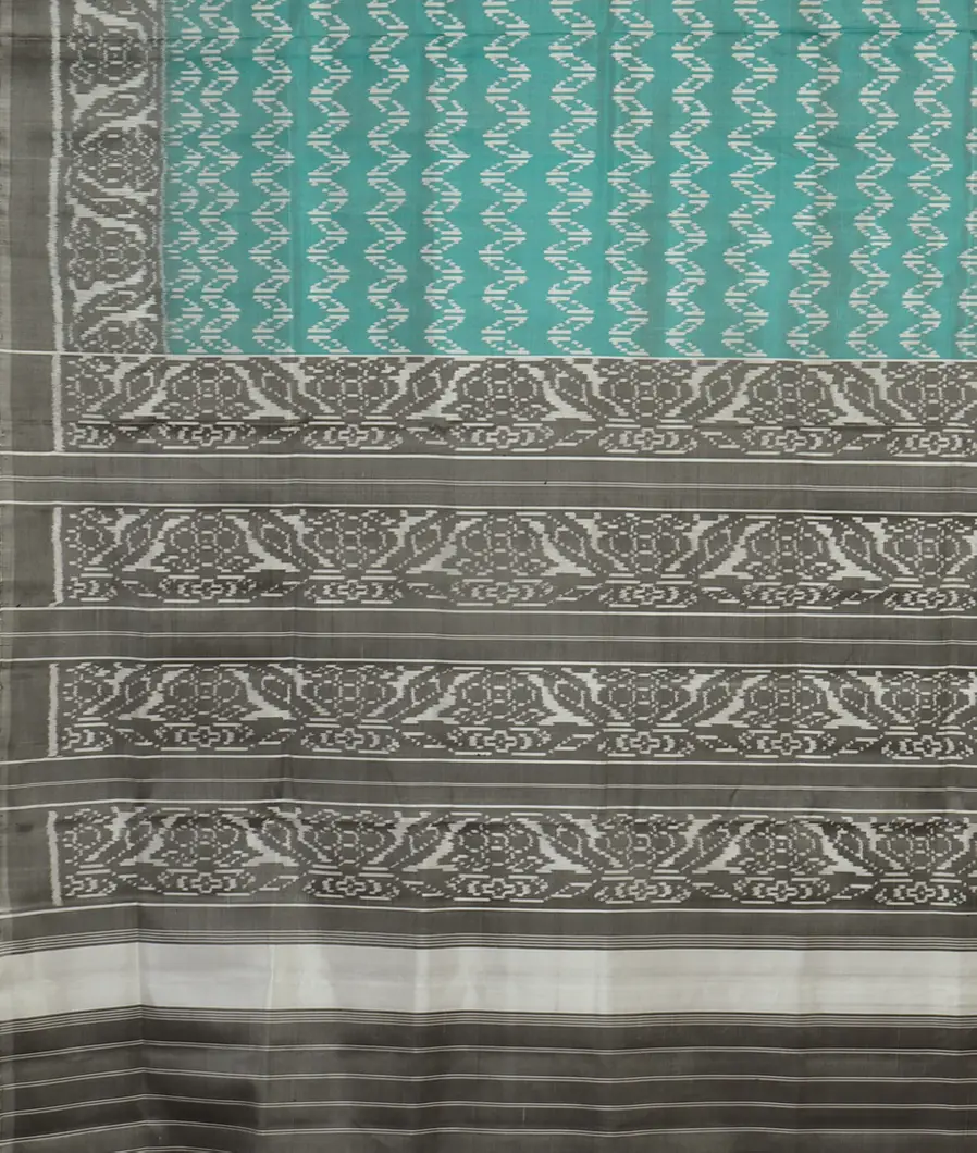 Greenish Blue Patola Silk Saree T4765524
