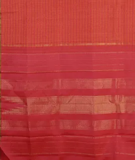 Pink And Orange Handwoven Kanjivaram Silk Saree T4654344