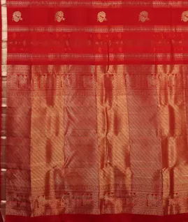 Red Handwoven Kanjivaram Silk Saree T4685584