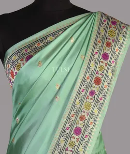 Green Banaras Silk Saree T4247151