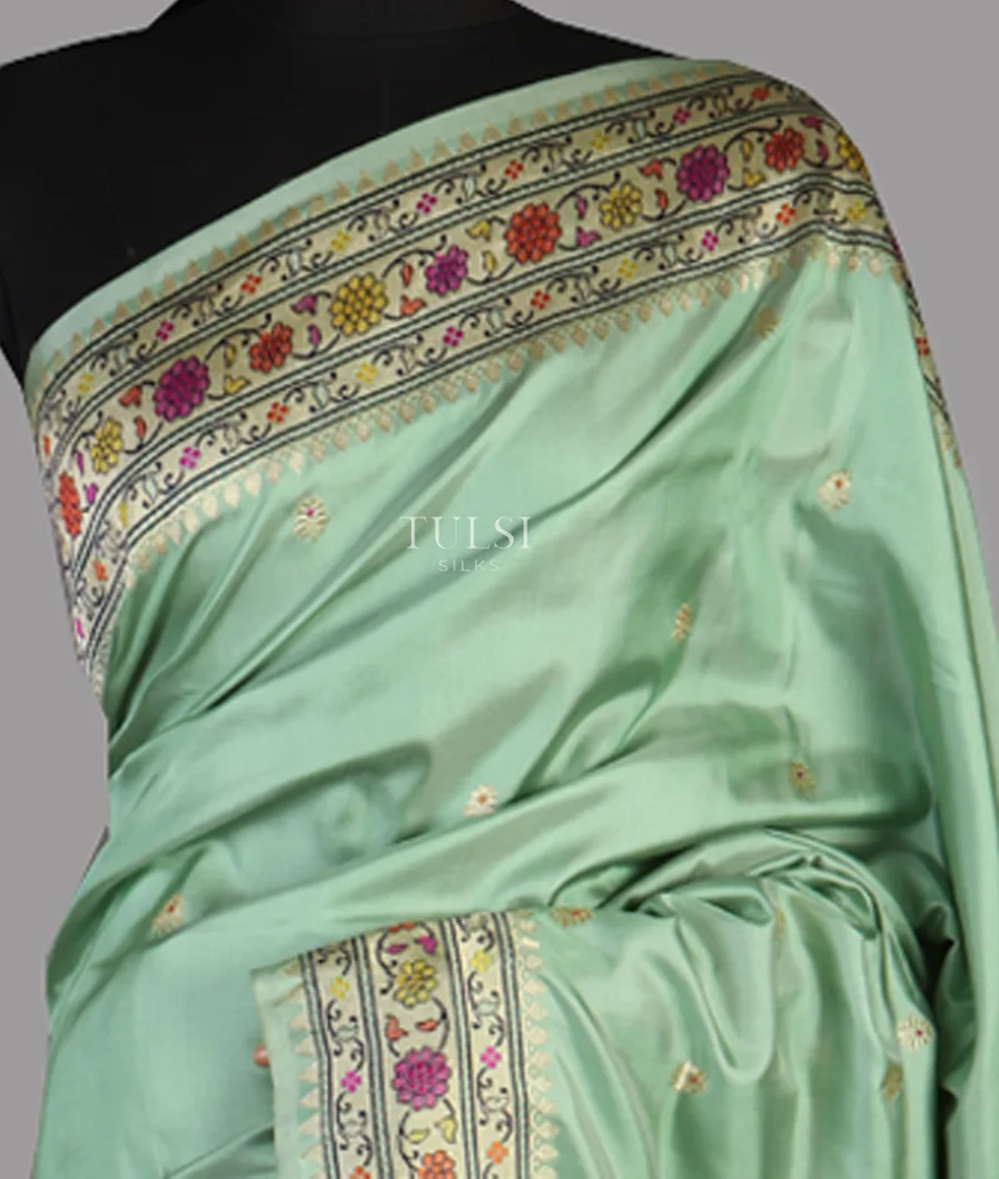 Green Banaras Silk Saree T4247152