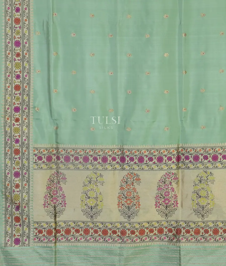 Green Banaras Silk Saree T4247154