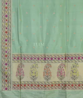 Green Banaras Silk Saree T4247154
