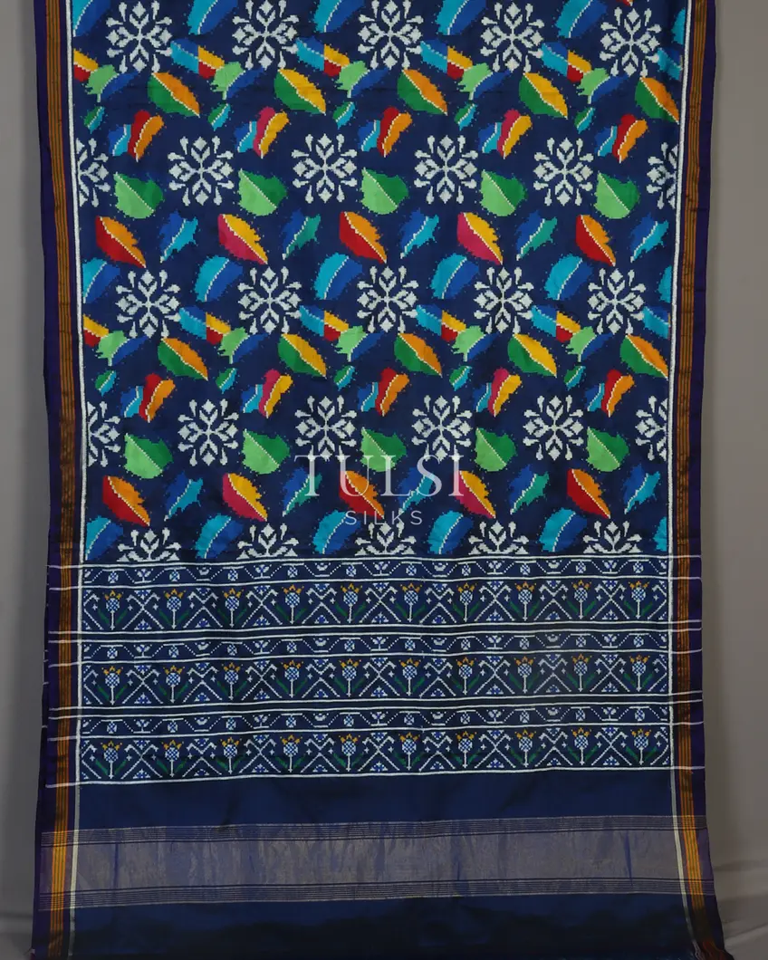 Blue Patan Patola Silk Saree T391751 (without Blouse)2