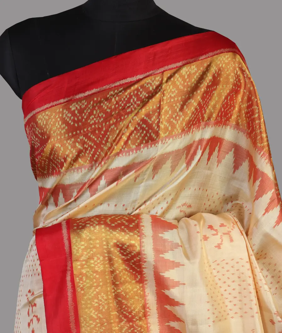 Beige Patola Silk Saree T471698-image