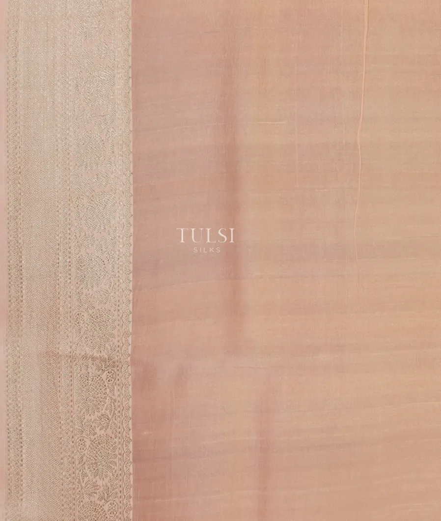 Light Peach Banaras Kathan Silk Saree T4705633