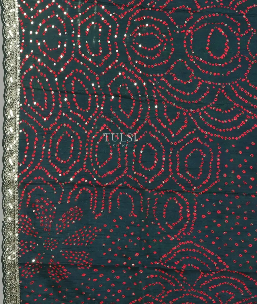 Blue Kora Organza Embroidery Saree T4630503