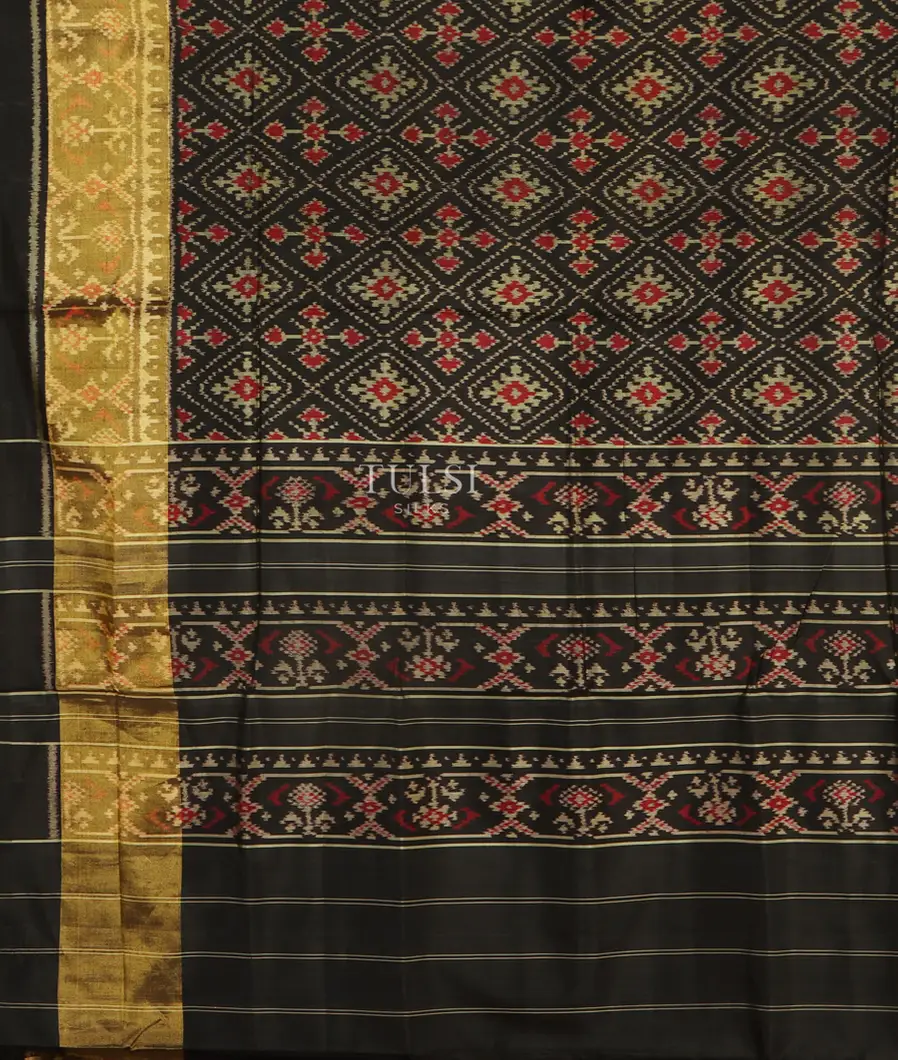 Black Patola Silk Saree T3886914