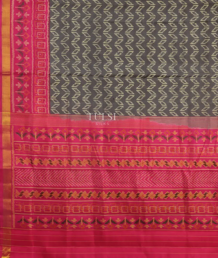 Grey Patola Silk Saree T4717084