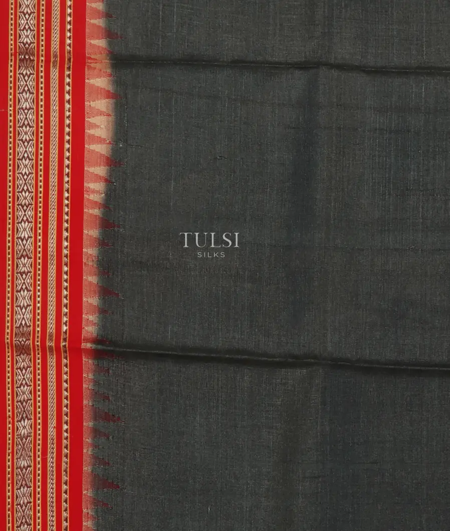 Dark Grey Vidarbha Tussar Saree T4462323
