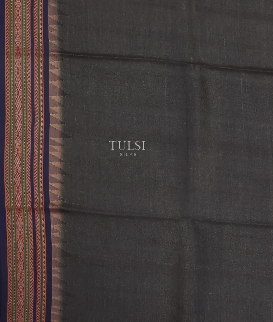 Dark Grey Vidarbha Tussar Saree T4518383