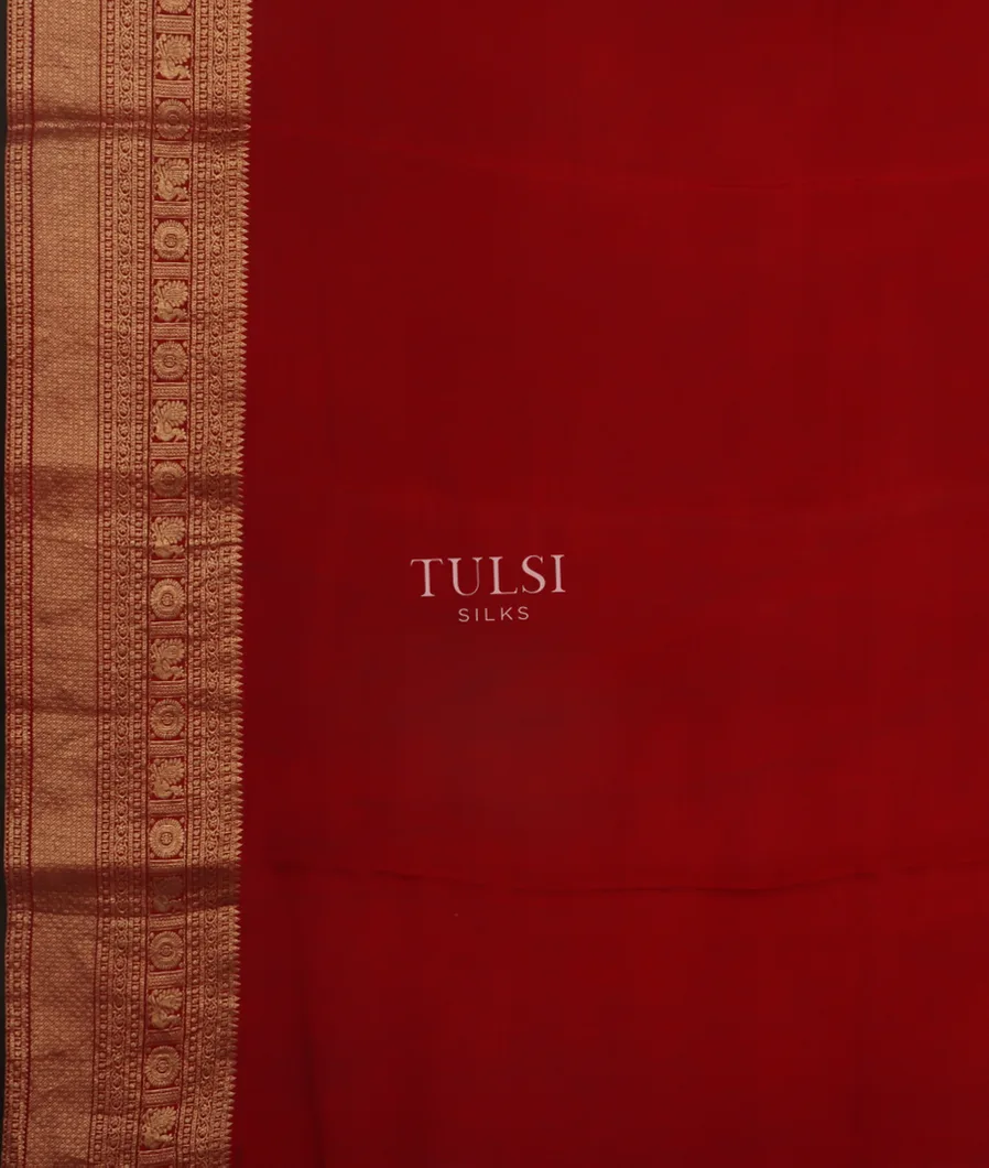 Red Crepe Kalamkari Handpainted Saree T4567383