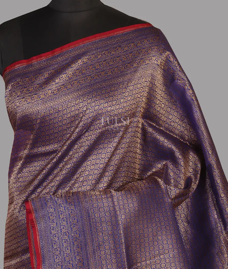 Blue Banaras Silk Saree T457620-image