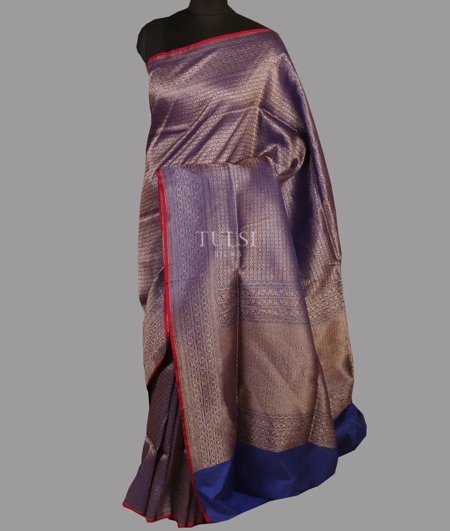 Blue Banaras Silk Saree T4576202