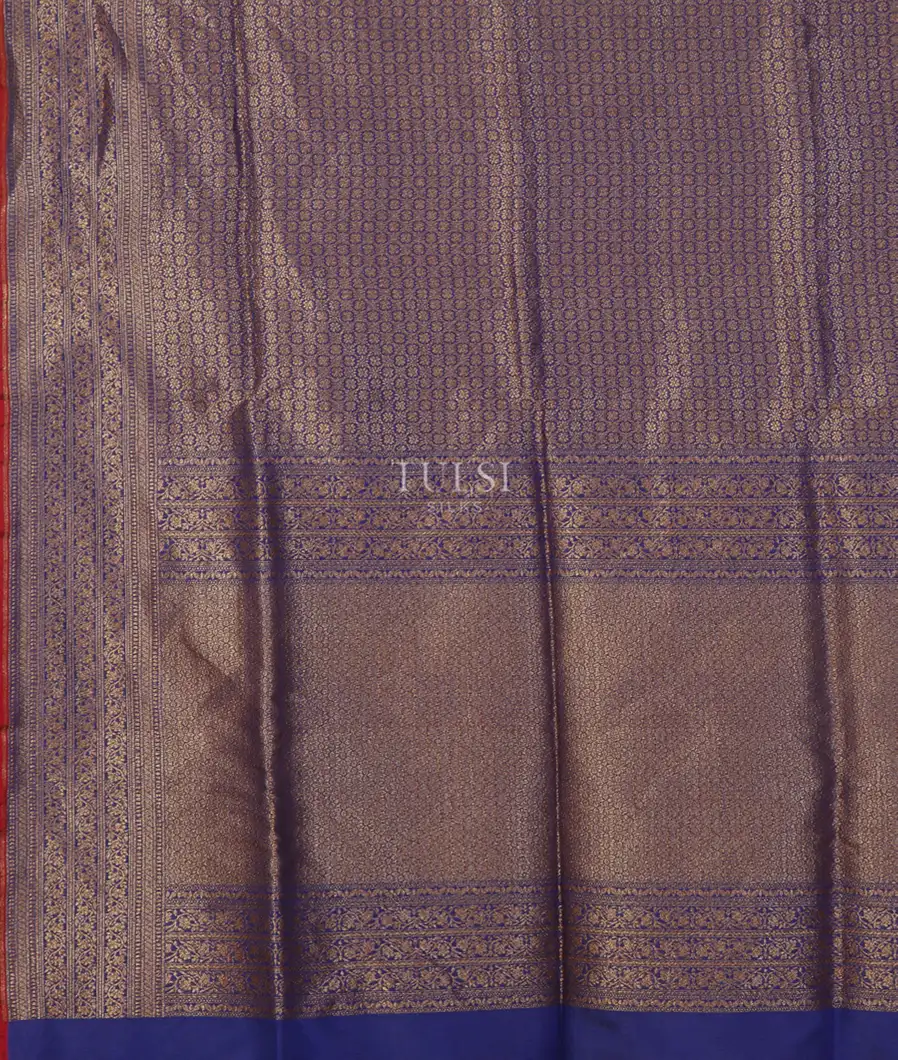 Blue Banaras Silk Saree T4576204