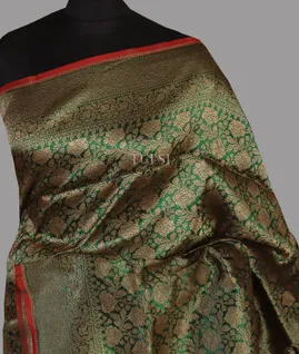 Green Banaras Silk Saree T4576001