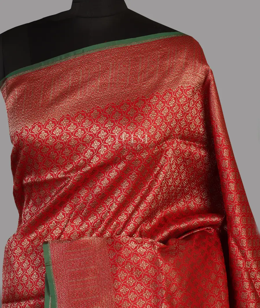 Red Banaras Silk Saree T455740-image