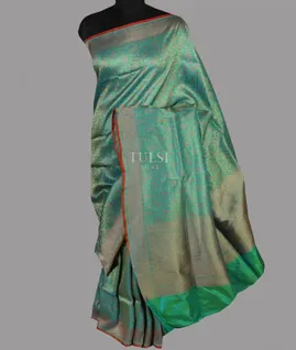 Green Banaras Silk Saree T4557192