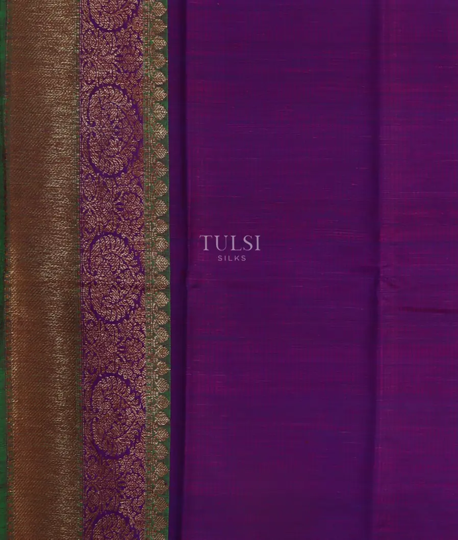 Purple Banaras Tussar Saree T4596413