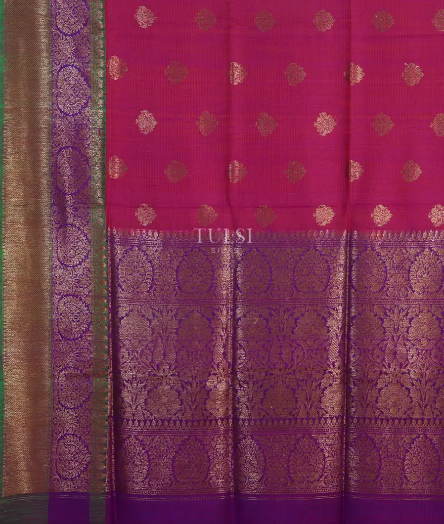Purple Banaras Tussar Saree T4596414