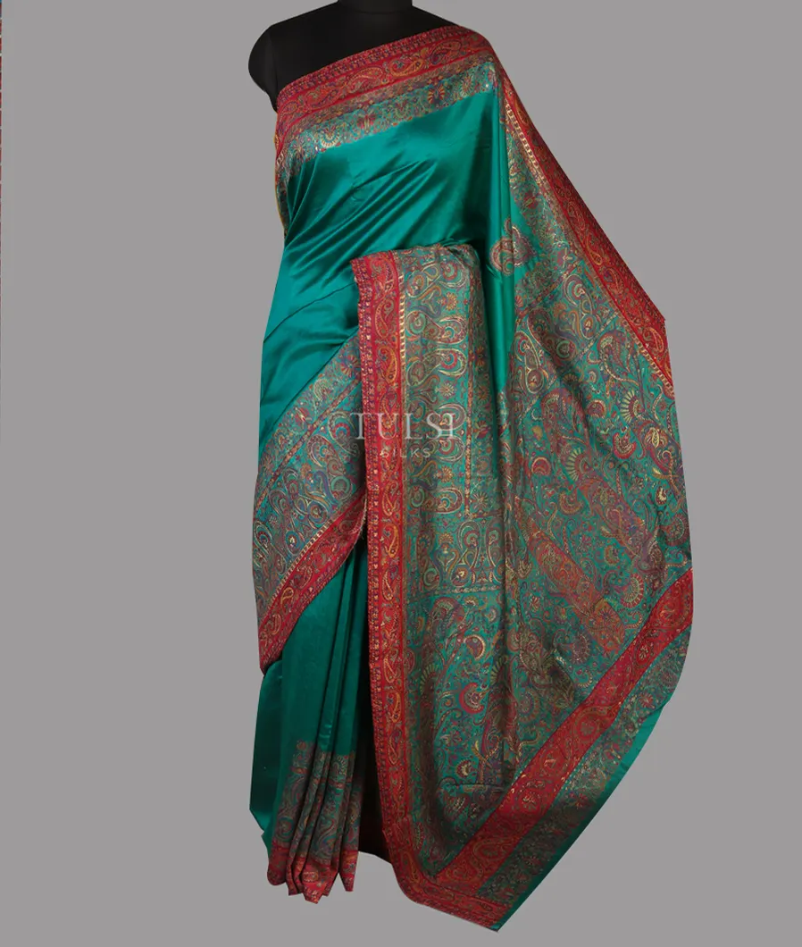 Green Cashmere Kani Silk Saree T4607852