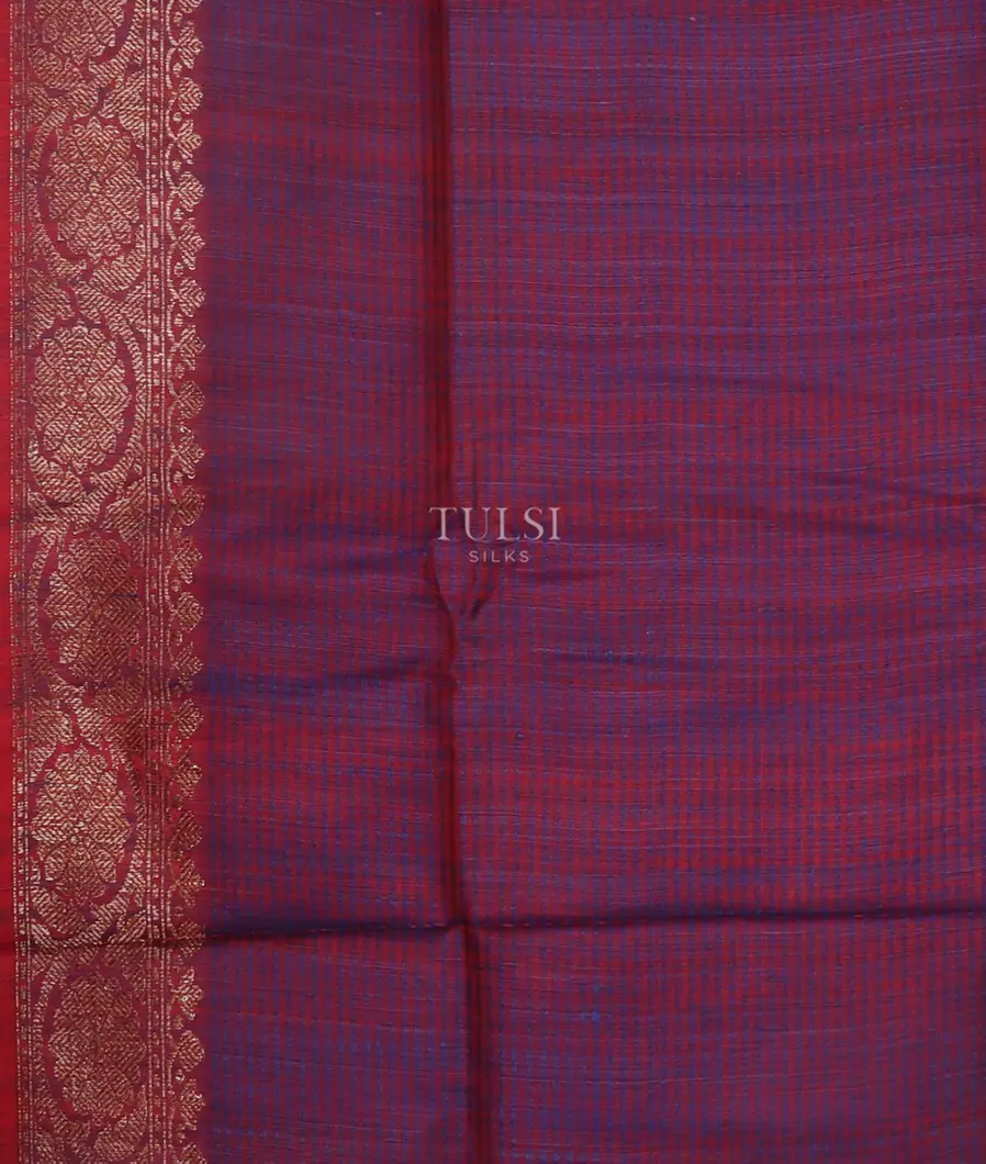 Blue Banaras Tussar Saree T4580503