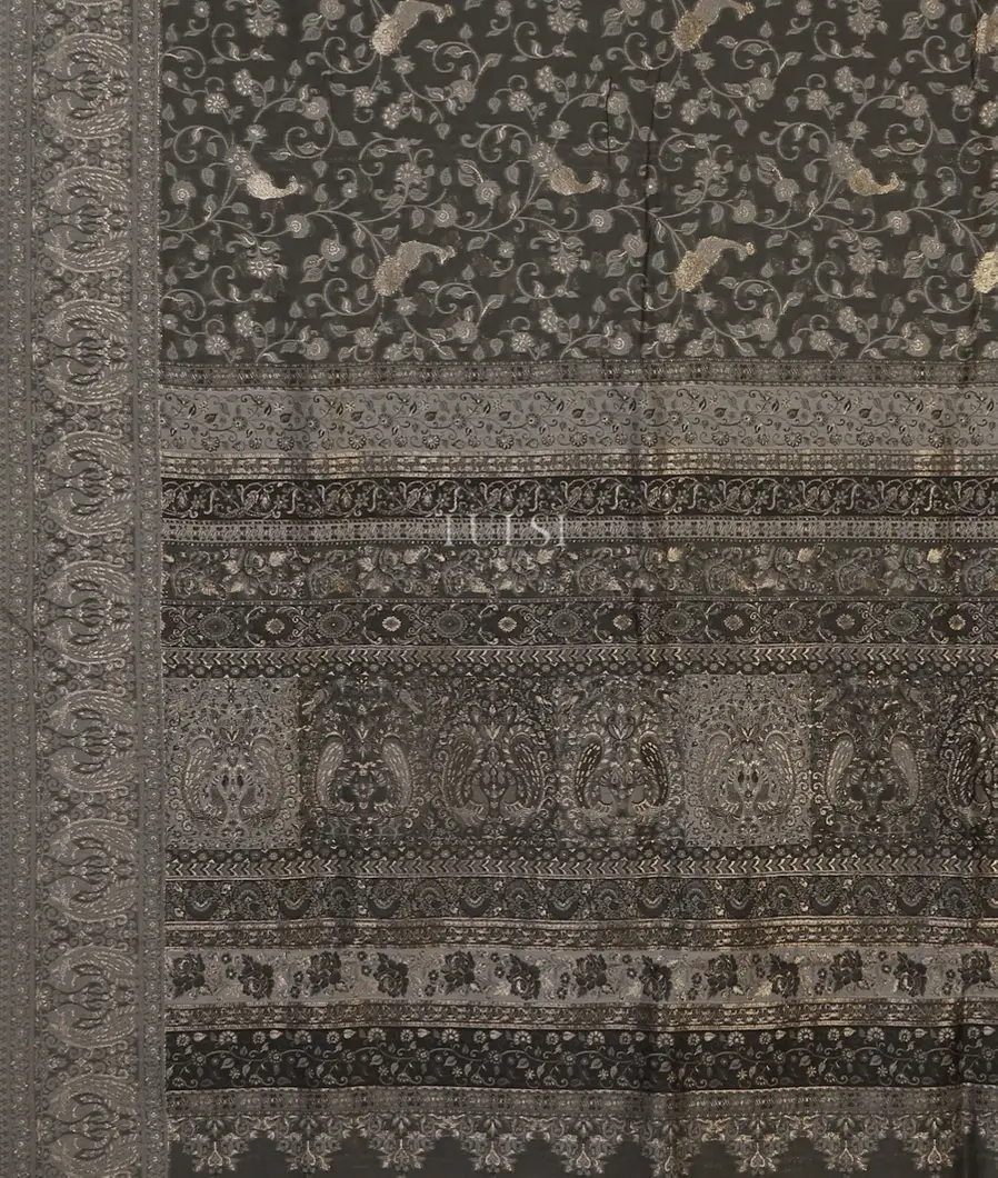 Grey Cashmere Kani Silk Saree T4501524