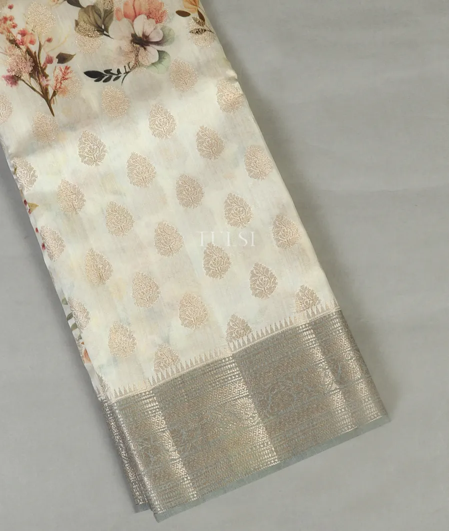 Off - White Chaniya Silk Saree T472057-image