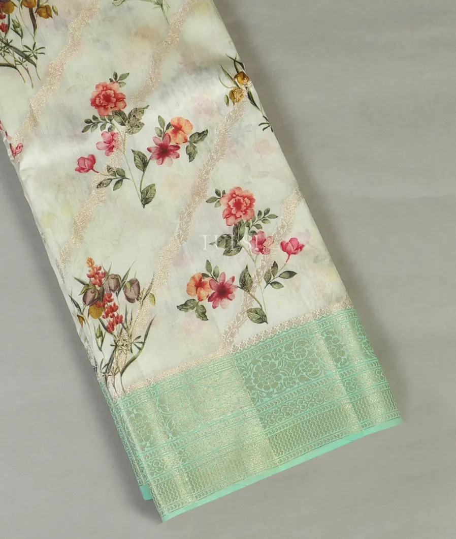Off - White Chaniya Silk Saree T472049-image
