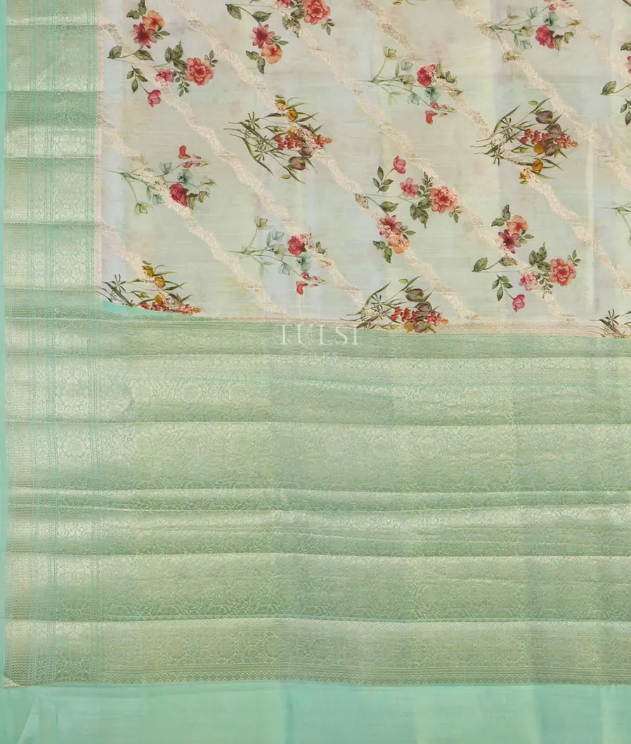 Off - White Chaniya Silk Saree T4720494