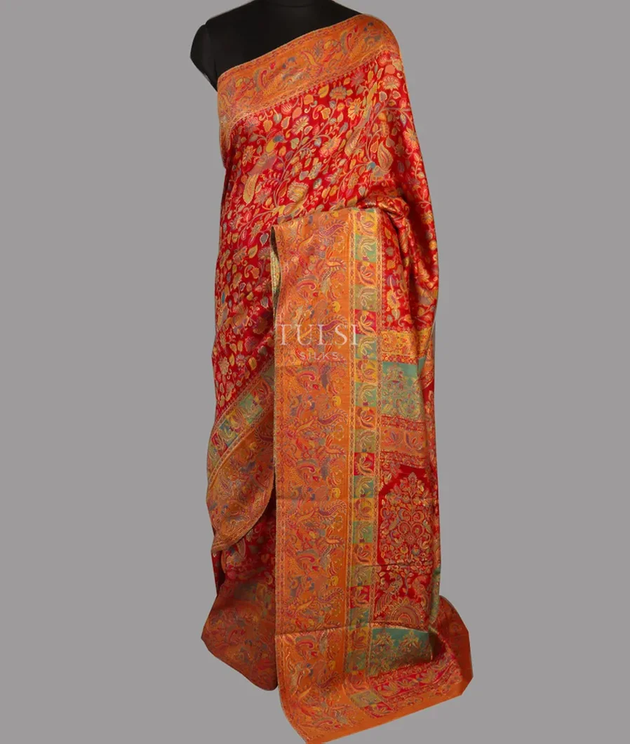 Red Cashmere Kani Silk Saree T4701092