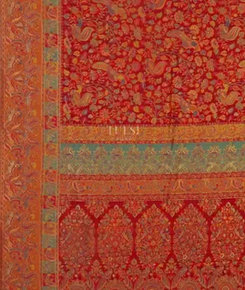 Red Cashmere Kani Silk Saree T4701094