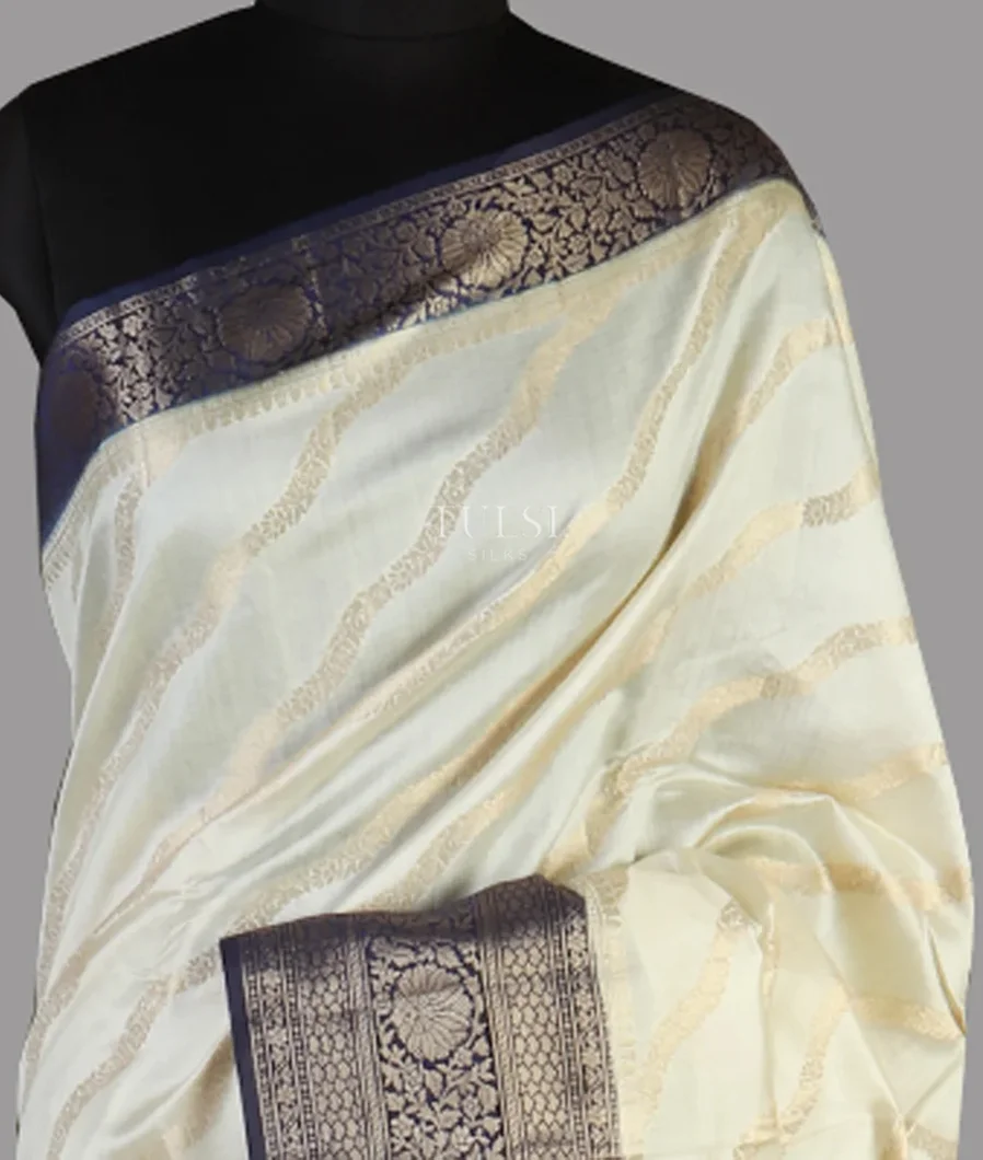 White Chaniya Silk Saree T468216-image