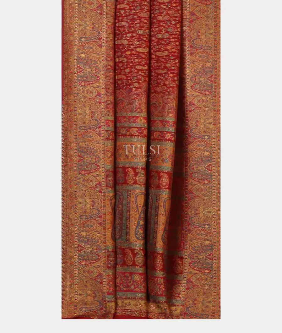 Red Cashmere Kani Silk Saree T4501552
