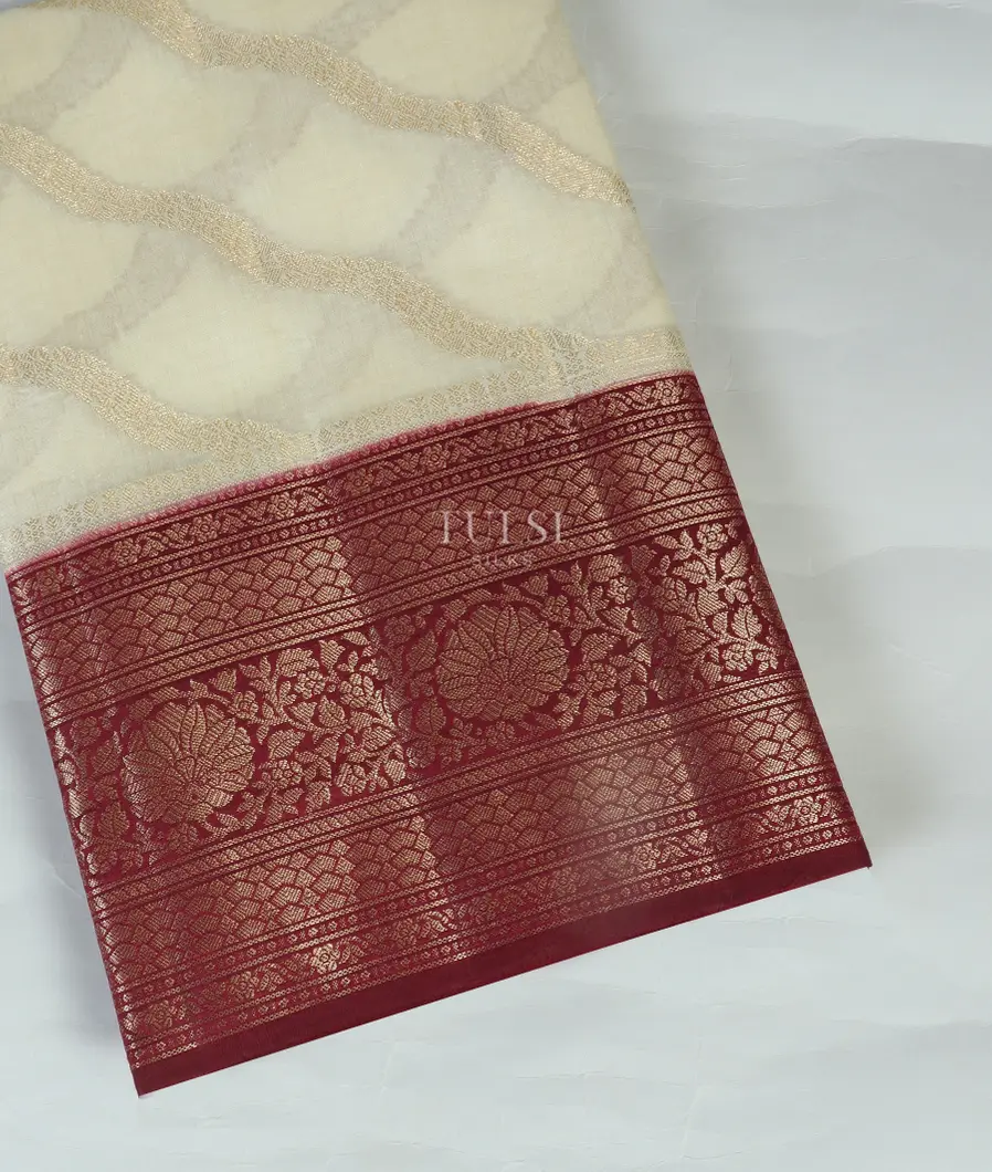 White Chaniya Silk Saree T468215-image