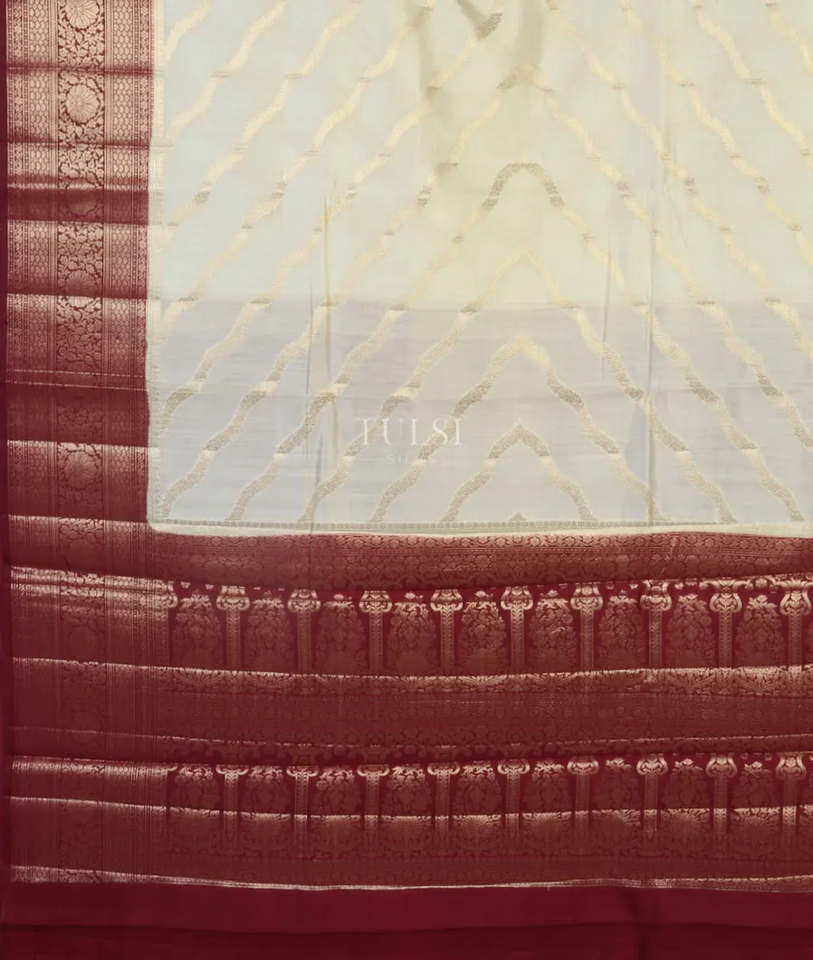 White Chaniya Silk Saree T4682154