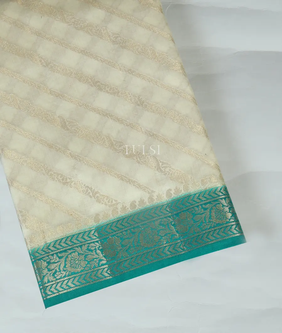 White Chaniya Silk Saree T468198-image
