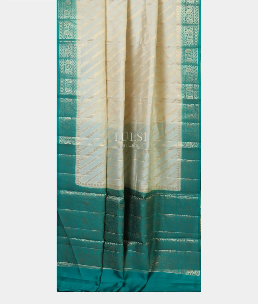 White Chaniya Silk Saree T4681982