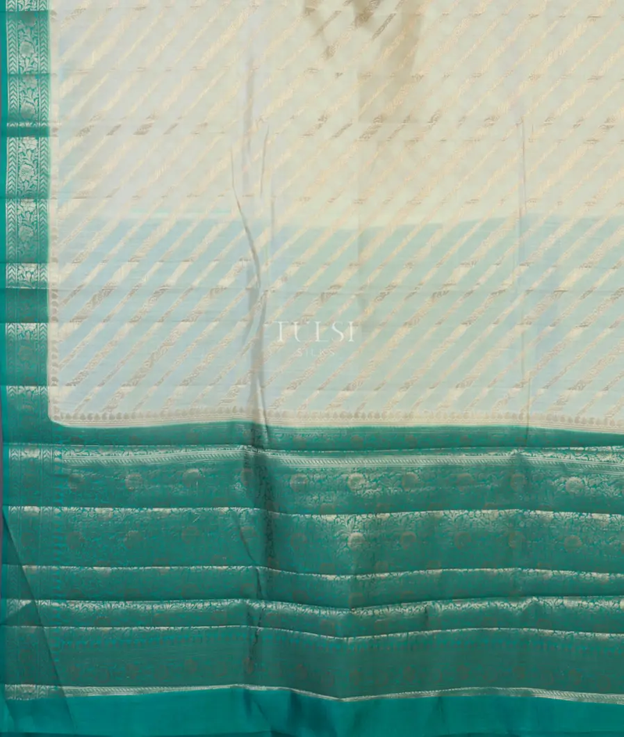 White Chaniya Silk Saree T4681984